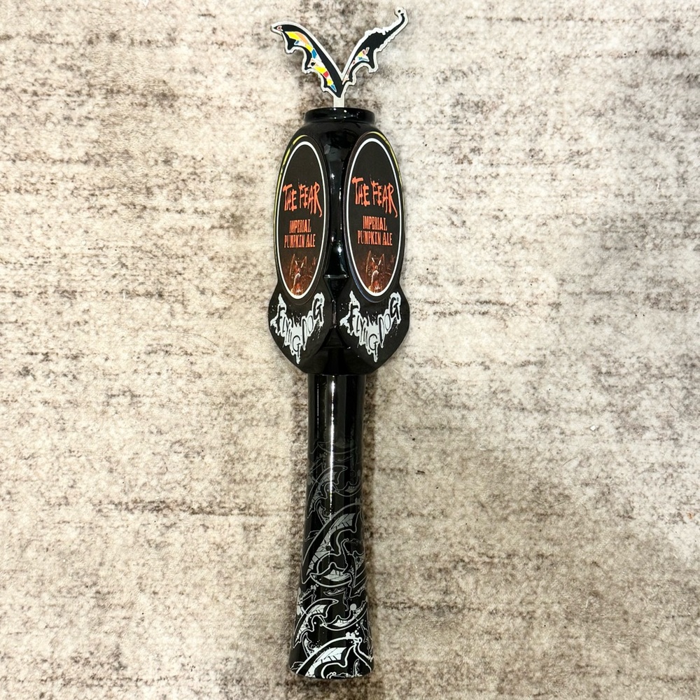 Flying Dog The Fear Imperial Pumpkin Ale Tap Handle with Bat Design